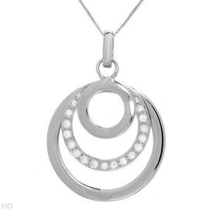 Silver Concentric 925 Silver Necklace
